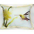 Jensendistributionservices Yellow Hummingbird Throw Pillow; 18 x 18 in. MI714932